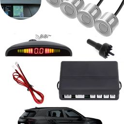 ccmm Silver Reverse 4Pcs Parking Sensor With Led Display/Buzzer For Car-72 Universal Silver Increased Safety 4pcs Sensor For Vehicle-72 Parking Sensor-picture-49