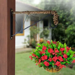 garden deco 10 Inch Rope Bracket for Hanging Baskets and Bird Feeders (Set of 1 Pc) 26.5 Shelf Bracket image 2