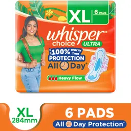 whisper CHOICE ULTRA XL, UPTO 100% STAIN PROTECTION ALL DAY Sanitary Pad-picture-19