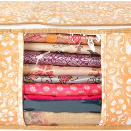 MERAO Non Woven Clothes Storage Organizer Cover Zipper Bag for Wardrobe PACK OF 8 Cotton Laundry Bag-picture-29