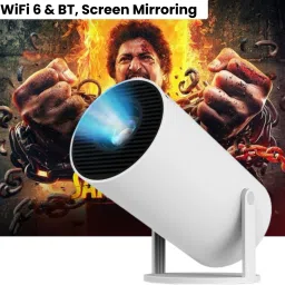 Guggu Smart Projector for Home 4K Support Rotabable Design withApp Netflix,YouTubeT204 (4500 lm / 1 Speaker / Wireless / Remote Controller) Portable Projector-3