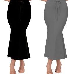 The Stanch NN-thestanch-petticoat_1001-BLACK-COMBO-PTCT-GREY-BLACK-M Lycra Blend Petticoat-image-12