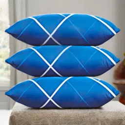 LUXURY Polyester Fibre Solid Sleeping Pillow Pack of 3-46