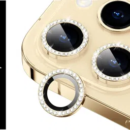 ankSONline Back Camera Lens Ring Guard Protector for iPhone14 Pro, 14 Pro Max, Bling Diamond-image-81