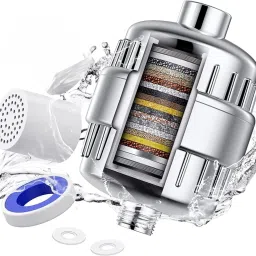 Shower Filter 15 Stage Reduces Dry Itchy Skin, Dandruff, Eczema | Hard Water Fixed Mount-image-77