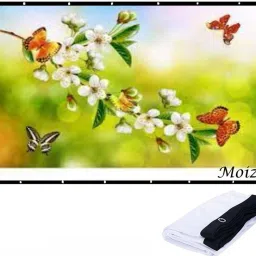 Moiz 150 Inch Foldable, Eyelet (10 x 8 Feet 4:3 Ratio) 3D UHD Supported Full HD Projector Screen (Width 304 cm x 228 cm Height)-3