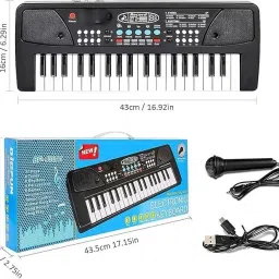 star venture Musical Sound Toys Piano Toy with Recording and Mic and Adapter for Power Musical Sound Toys Piano Toy with Recording and Mic and Adapter for Power Analog Portable Keyboard image 2
