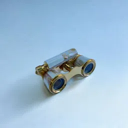 Brass Enclave Binoculars with Mother of Pearl & Handle | Telescope Spyglass Binoculars-image-15