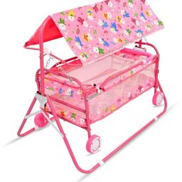 Baby Cradle Cot Cum Stroller Blue Bassinet For Baby Boys & Baby Girls Bassinet-image-82