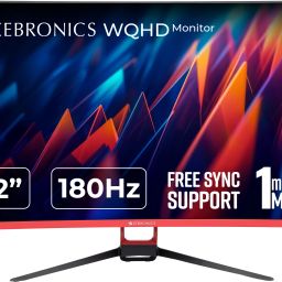 ZEBRONICS 80.01 cm (31.5 inch) Curved WQHD VA Panel with HDR10, 1800R Curvature, 280 Nits Brightness, HDMI, DP, Built-in Speakers, Wall Mountable, Bezel less Gaming Monitor (ZEB-S32A)-picture-20