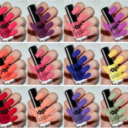 Best Affordable Gloss Nail Polish Combo 12 Pcs Combo-No-11 Coral Compass, Wine Maroon, Pink Mania, Bright Plum, Coral, Light Pink, Red, Yellow, Royal Blue, Light Peach, Dark Purple, Olive Green-image-35