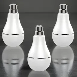 Charging Bulb 9W LED 1200mAh battery 4 hrs emergency light Pack of 3 bulbDW419 4 hrs Bulb Emergency Light-9