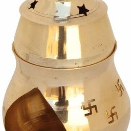 Samy Collectibles Brass Aroma "Camphor Lamp", Kapur Lamp/Magic Lamp Brass Table Diya-20