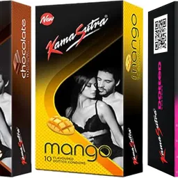 Chocolate, Mango And Dotted Flavoured Dotted Condom-image-80