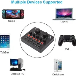 cezo Condenser Microphone BM 800 Bundle,Mic Kit with Live Sound Card- Black Microphone image 3