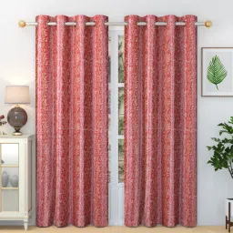 213.36 cm (7 ft) Polyester Semi Transparent Door Curtain (Pack Of 2)-image-8
