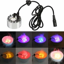 apms 24V Color Changing Ultrasonic Mist Maker Fogger for Water Fountain Pond Atomizer Incubators Air Humidifier 12 LED With Adapter Water Aquarium Pump image 4