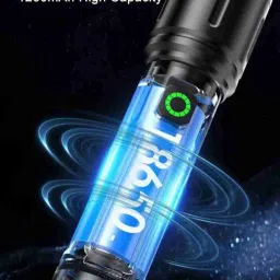 Metal Led Torch Light Long Range 2 Km With Type C Charging Port Torch-9