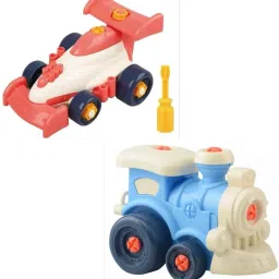 Train Set – 2 in 1 Racing Car & Train Engine | Educational Screwdriver ( Age 3+)-12