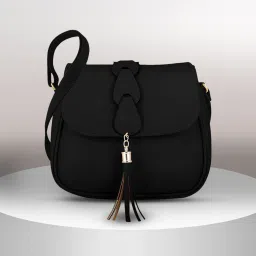 Black Women Sling Bag - Regular Size Nice Sling Bag-image-36