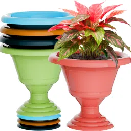 9.5" Inch Pear Shaped Flower Pot For Home And Garden Luxury Collection Plant Container Set-picture-42