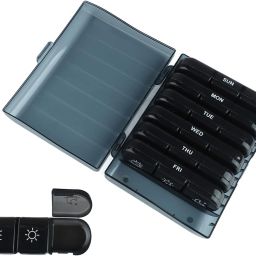 1 Pill Box Organizer,21 Grids 3 Times One Day,Portable Travel Pill Box (Pack of 1) Pill Box-picture-31