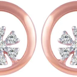PC Chandra Jewellers Rose Gold 14kt Stud Earring-image-38