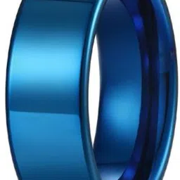 Blue Color Matt Finish Thumb Ring Size 17 for Boys/Mens/Girls/Women/Unisex (1 Pcs) Stainless Steel Ring-image-9