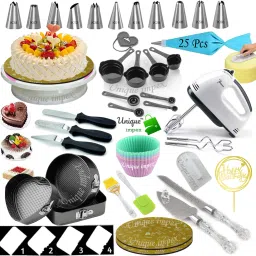 With Free 25 Pcs disposable Frosting Icing Piping Bag + cake baking set Kitchen Tool Set-65