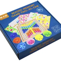 little mind 2 in 1 Wooden Board Clip Beads Matching Game Puzzles Shape Color Sort Toys image 2