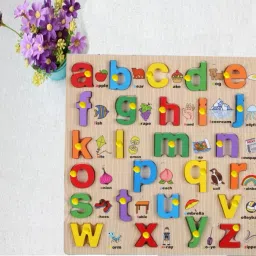 Early Education Letters Puzzles Toys Small Letters Alphabet Board Puzzles Cube-24