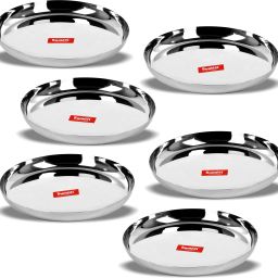 Stainless Steel Apple Shape Heavy Gauge Dinner Plates 29.5cm Dia - Set of 6pc Dinner Plate-image-28