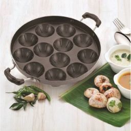 NEW-2025_Non Stick Grill Design 12 Cavity Appam Patra Paniarakkal with Lid 1 L capacity 26 cm diameter-image-67