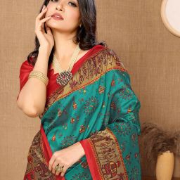 Printed Daily Wear Art Silk Saree-image-75