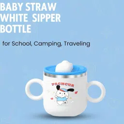 Stainless Steel Eco-friendly Baby Water Bottle For Kids With Soft Silicone Straw-image-104