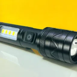 X386 (ZOOMABLE METAL LED TORCH) 3 Modes Flashlight, Super Bright Torch-19
