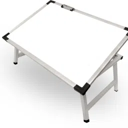 Multi Purpose White Board Study Table for Kids with Paper Holding Clip Wood Portable Laptop Table-24