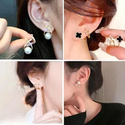 kazare Korean Earrings Earrings For Girls | Women Earrings | Earrings Alloy Earring Set-picture-24