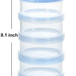 mokiga Baby Formula Container Dispenser On The Go, 5 Compartments Stackable Container - Plastic image 2