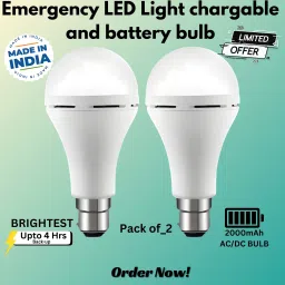 Rechargeable Emergency Bulb Inverter Bulb for home 4Hr battery backup_Pack2 E322 4 hrs Bulb Emergency Light-image-98