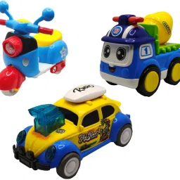 Unbreakable Four-Wheel Drive Friction Powered Diecast Toy Set-F67-39