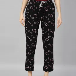 Pure Cotton Mid rise relaxed fit lounge pant with side pocket Women Pyjama-image-3