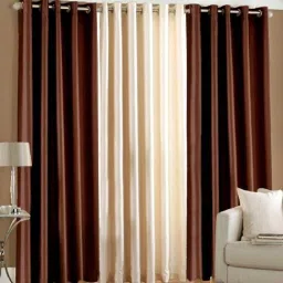 213 cm (7 ft) Polyester Semi Transparent Door Curtain (Pack Of 3)-18