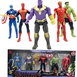 Marvel Avengers 4 Endgame Superhero Action Figure Toy Set of 5 with Weapons-25