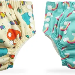 Reusable Swimming Pants for Kids Unisex Swim Diaper Set (0-36 Months) Pack of 2-27