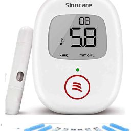 Safe AQ Voice/Glucometer with Voice Reminder and Light Warning Glucometer With 10X( Strips & Lancets) Glucometer-10