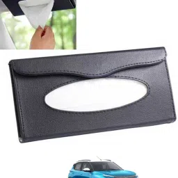 Black Leatherite Rectangle Shape Fancy Design Tissue Dispencer For Car-315 Vehicle Tissue Dispenser-image-12