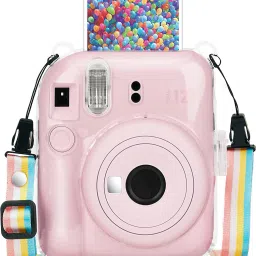 Zikkon Instax Mini 12 Crystal case with Film Pocket & colorful strapCamera Bag image 2