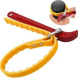 FW011 9" Belt Type Oil Filter Wrench Auto Tool Engine Box Spanner Oil Fuel Key Yellow Single Sided Speciality-27