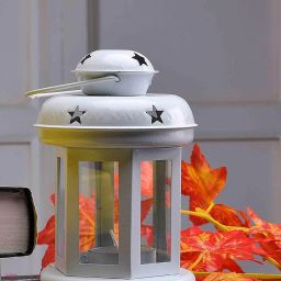 White Metal Hanging Lantern-image-12